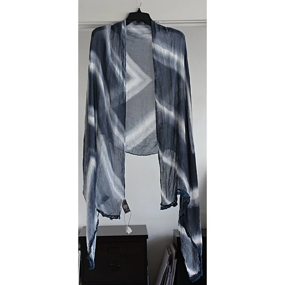 New w/Tags - Vince Camuto Ombre Frings Tassel Wrap, Tie Dye Ombre Pattern